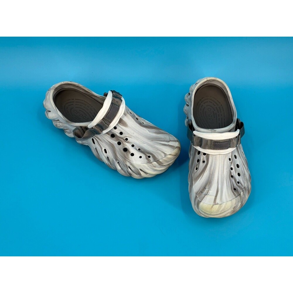 Crocs Echo Marbled Clog Moonlight Multi M12 W14 Gray White 208454-1NL
